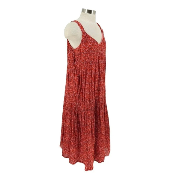 JOIE Tiered Maxi Dress Tea Rose Sleeveless V Neck Lined - Picture 4 of 8